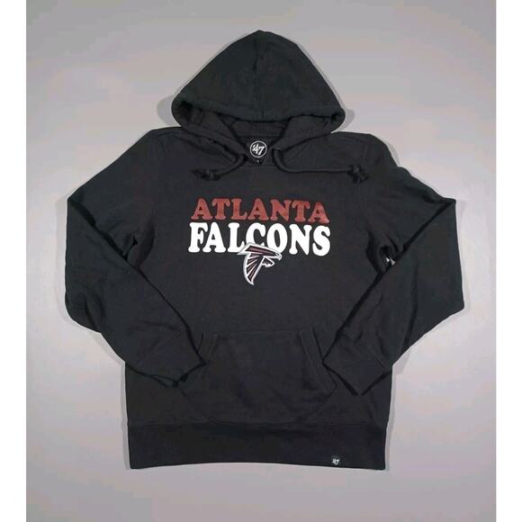 Atlanta Falcons‎ Hoodie Womens L Black Pullover NFL 47 Brand - Picture 1 of 4